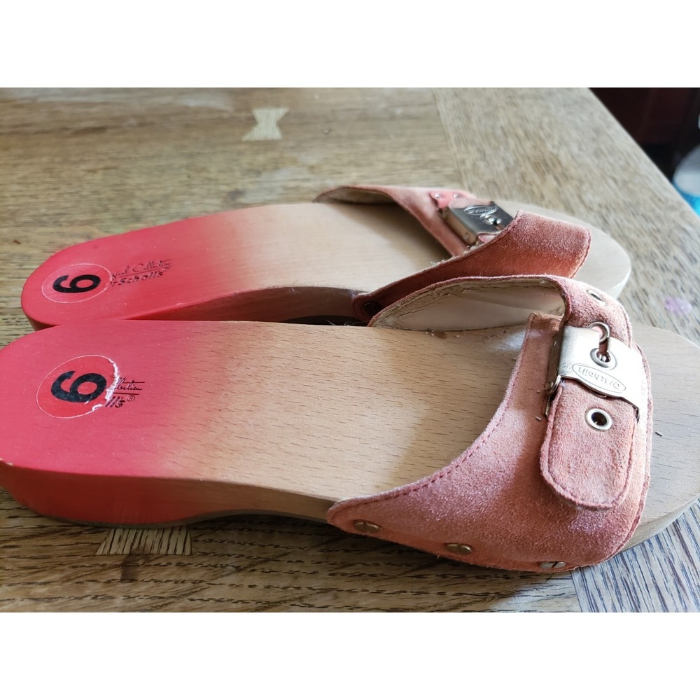 NEW Vintage dr scholls Wood women shoes size 6, New With Age Distress